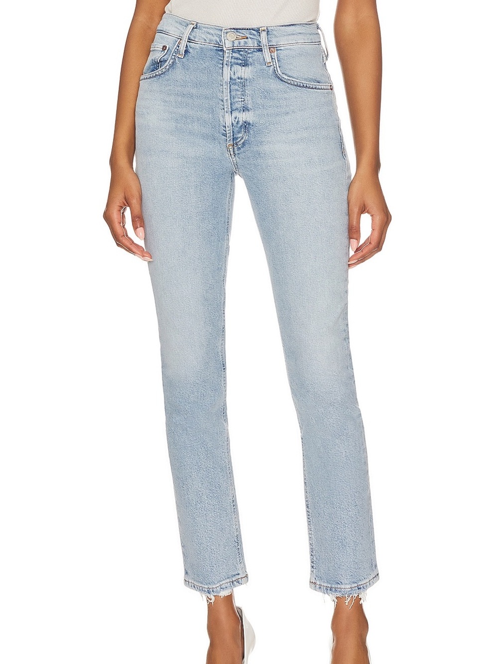 Agolde Riley High Rise Straight Crop Jeans
